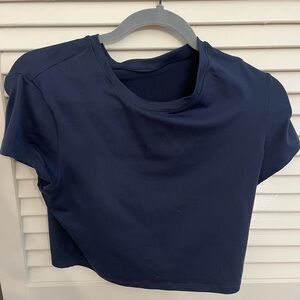 ALO Yoga Navy Crop Top